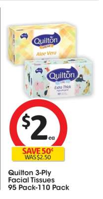 Quilton 3-Ply Facial Tissues