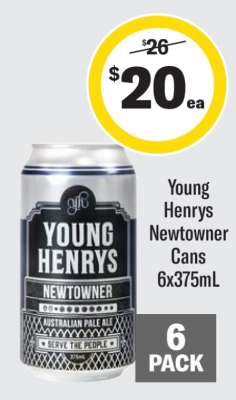Young Henrys Newtowner Cans 6x375mL
