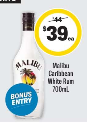 Malibu Caribbean White Rum 700mL