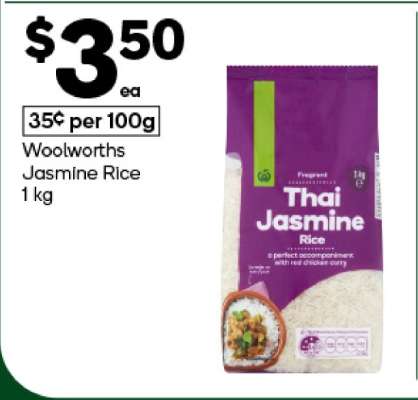 Woolworths Jasmine Rice 1 kg