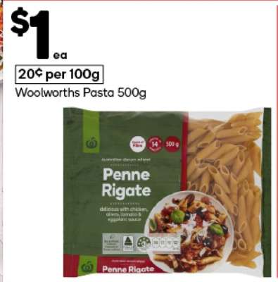 Woolworths Pasta 500g