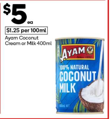 Ayam Coconut Cream or Milk 400ml
