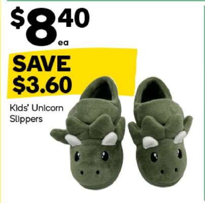 Kids’ Unicorn Slippers