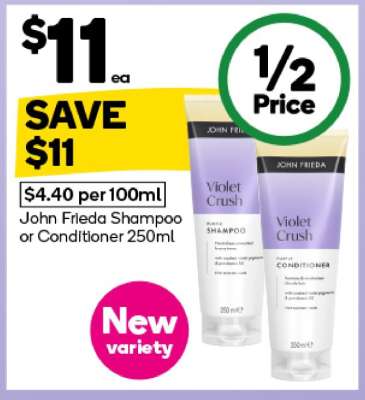 John Frieda Shampoo or Conditioner 250ml