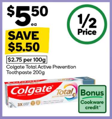 Colgate Total Active Prevention Toothpaste 200g