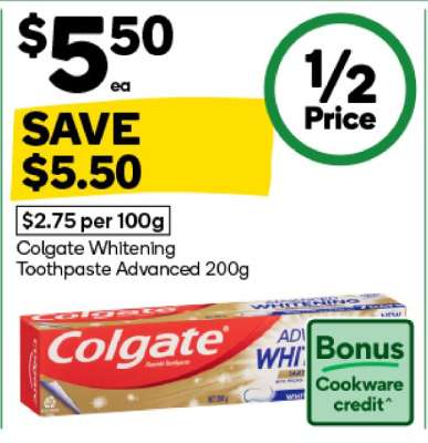 Colgate Whitening Toothpaste Advanced 200g
