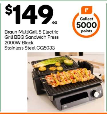 Braun MultiGrill 5 Electric Grill BBQ Sandwich Press