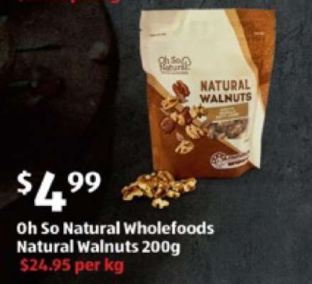 Oh So Natural Wholefoods Natural Walnuts 200g