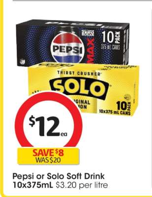 Pepsi or Solo Soft Drink