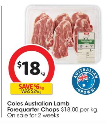 Coles Australian Lamb Forequarter Chops