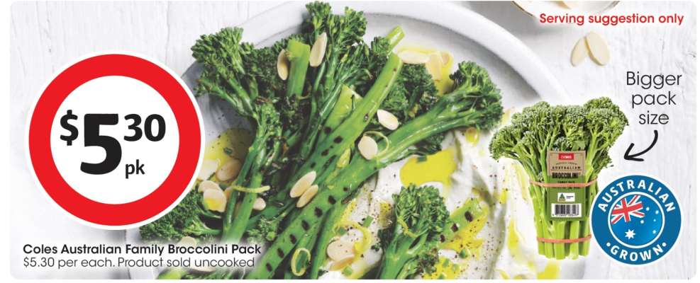 Coles Australian Family Broccolini Pack