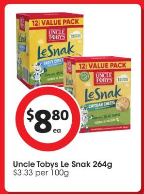 Uncle Tobys Le Snak 264g
