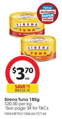 Sirena Tuna 185g