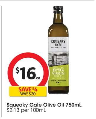 Squeaky Gate Olive Oil 750mL