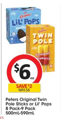 Peters Original Twin Pole Sticks or Lil' Pops