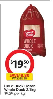 Luv a Duck Frozen Whole Duck 2.1kg
