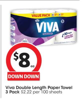 Viva Double Length Paper Towel 3 Pack