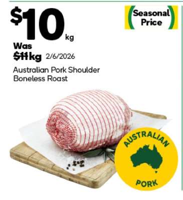 Australian Pork Shoulder Boneless Roast