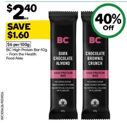 BC High Protein Bar 40g