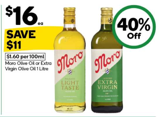 Moro Olive Oil or Extra Virgin Olive Oil 1 Litre