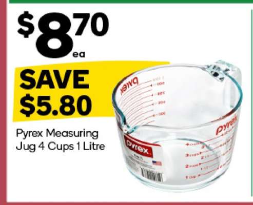Pyrex Measuring Jug 4 Cups 1 Litre