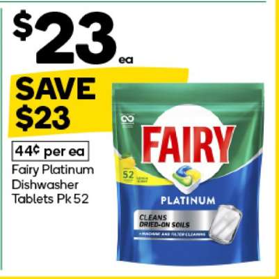 Fairy Platinum Dishwasher Tablets Pk 52
