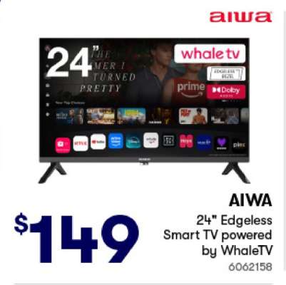 AIWA 24" Edgeless Smart TV powered by WhaleTV