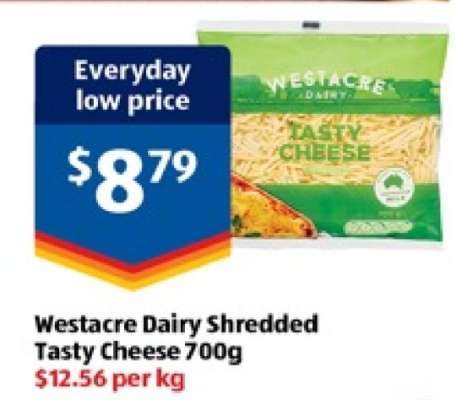 Westacre Dairy Shredded Tasty Cheese 700g