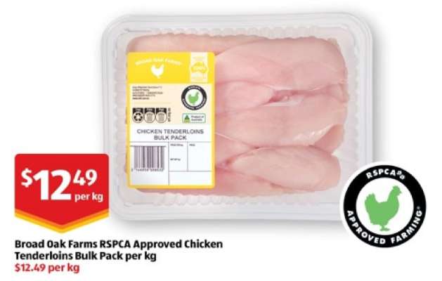 Broad Oak Farms RSPCA Approved Chicken Tenderloins Bulk Pack