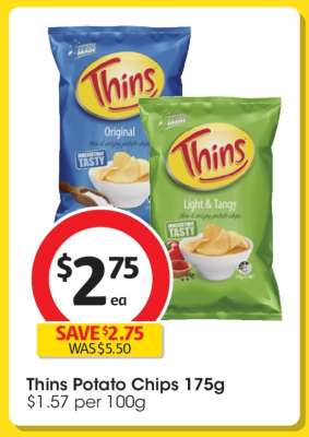 Thins Potato Chips 175g