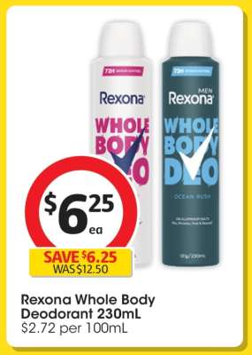 Rexona Whole Body Deodorant 230mL