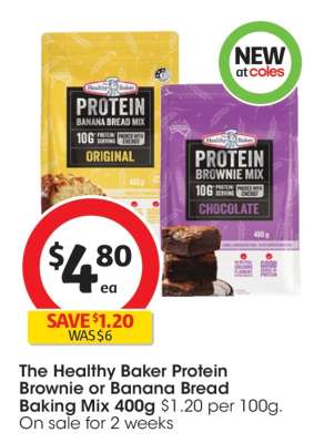 The Healthy Baker Protein Brownie or Banana Bread Baking Mix 400g