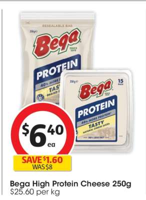 Bega High Protein Cheese 250g