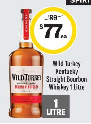 Wild Turkey Kentucky Straight Bourbon Whiskey 1 Litre