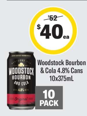 Woodstock Bourbon & Cola 4.8% Cans