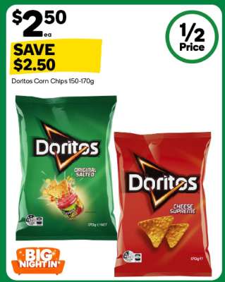 Doritos Corn Chips 150-170g