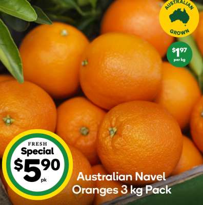 Australian Navel Oranges 3 kg Pack