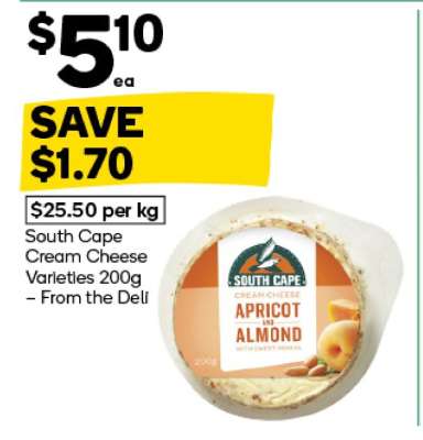 South Cape Cream Cheese Varieties 200g