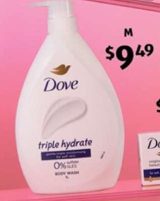 Dove triple hydrate body wash