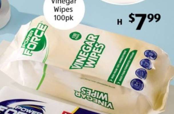 Power Force Vinegar Wipes 100pk