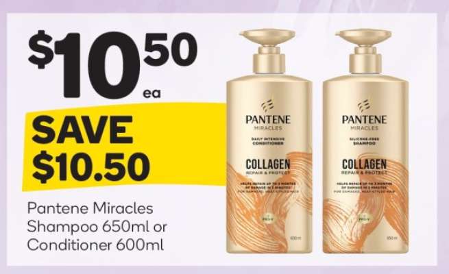 Pantene Miracles Shampoo 650ml or Conditioner 600ml