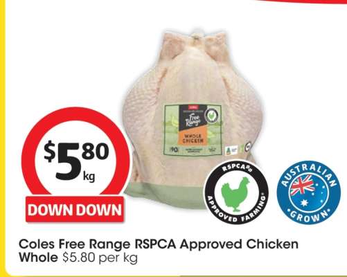 Coles Free Range RSPCA Approved Chicken