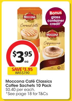 Moccona Cafe Classics Coffee Sachets 10 Pack
