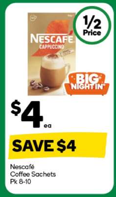 Nescafe Coffee Sachets Pk 8-10