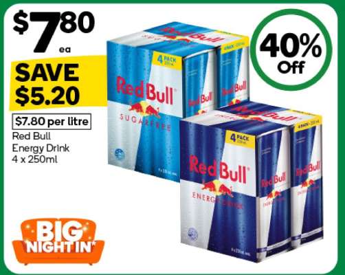 Red Bull Energy Drink 4 x 250ml