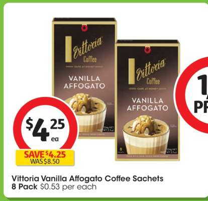 Vittoria Vanilla Affogato Coffee Sachets