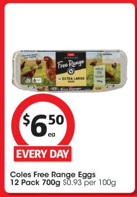 Coles Free Range Eggs