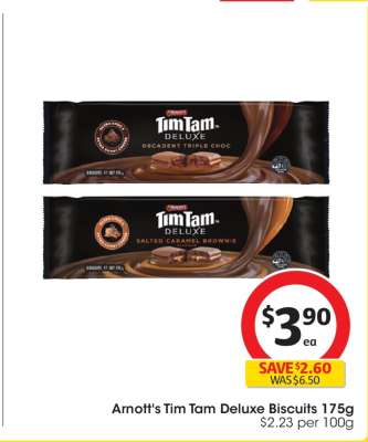 Arnott's Tim Tam Deluxe Biscuits 175g