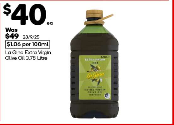 La Gina Extra Virgin Olive Oil 3.78 Litre