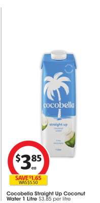 Cocobella Straight Up Coconut Water 1 Litre